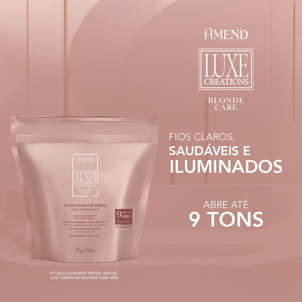 Pó Descolorante Amend Luxe Creations Blonde Care 300g image number 5